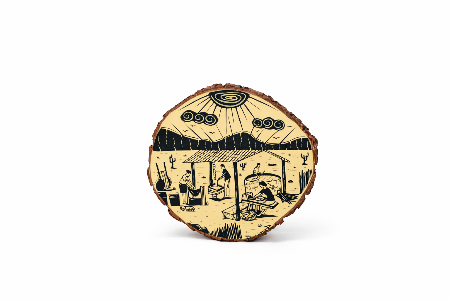 Adorno parede madeira