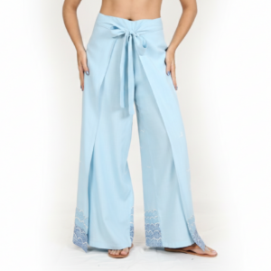 Calça Feminina Pantalona Azul – Elegante, Leve e Confortável