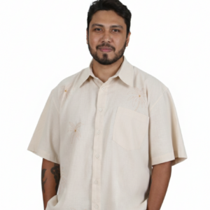 Camisa Masculina Casual Bege – Conforto e Estilo Atemporal