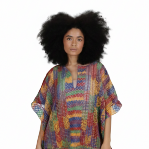 Kaftan Feminino Artesanal Estampado – Elegância e Autenticidade